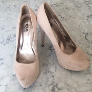 Tan platform pumps